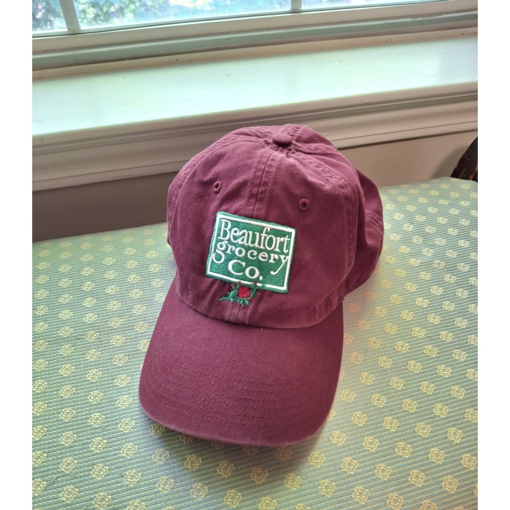 Beaufort Grocery Co Hat Cap North Carolina Burgundy Unisex County Cottage